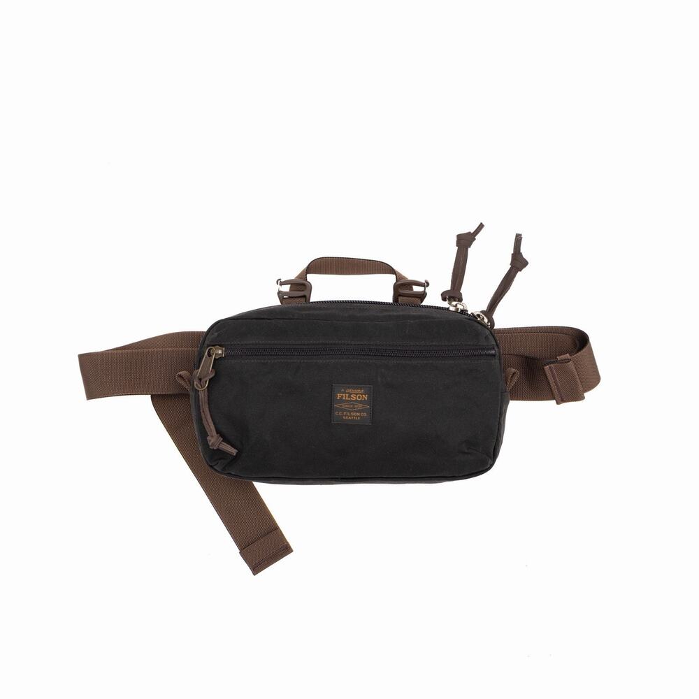 FILSON Trapper Creek Modular Waist Pack Dark Timber Waxed Cotton Belt Bag